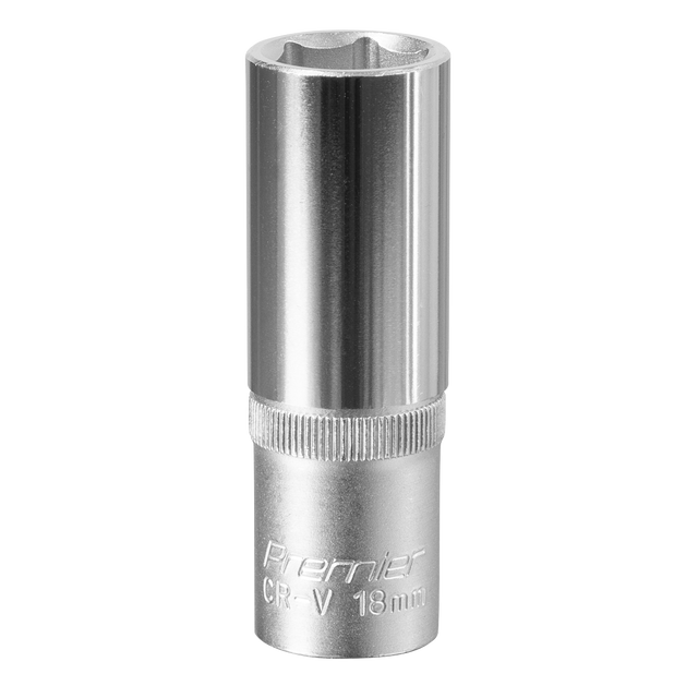 Sealey S1218D Premier Deep Socket 1/2"Sq Drive 18mm