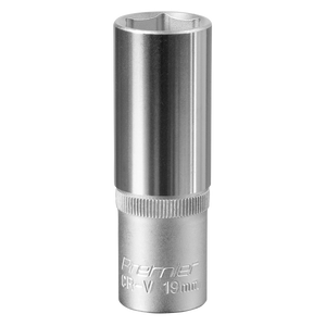 Sealey S1219D Premier Deep Socket 1/2"Sq Drive 19mm