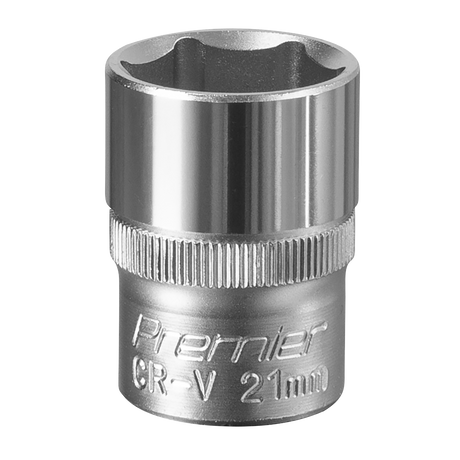 Sealey S1221 Premier Socket 1/2"Sq Drive 21mm