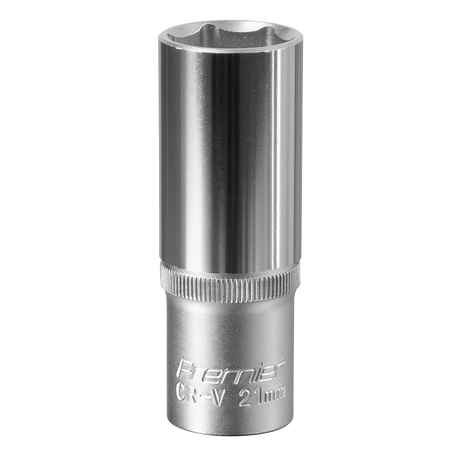Sealey S1221D Premier Deep Socket 1/2"Sq Drive 21mm