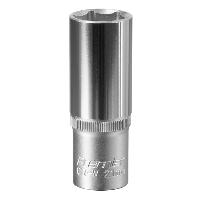 Sealey S1221D Premier Deep Socket 1/2"Sq Drive 21mm