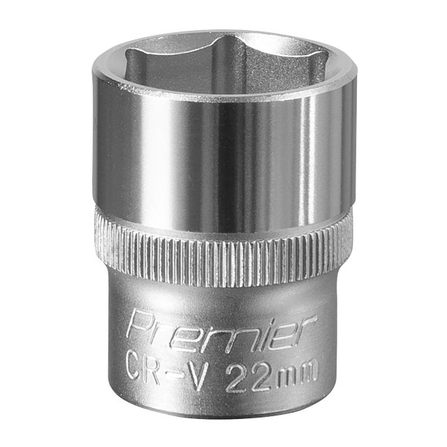Sealey S1222 Premier Socket 1/2"Sq Drive 22mm
