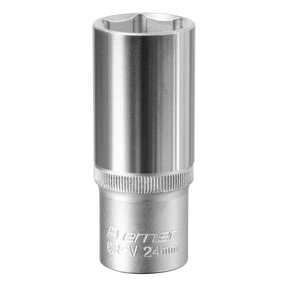 Sealey S1224D Premier Deep Socket 1/2"Sq Drive 24mm