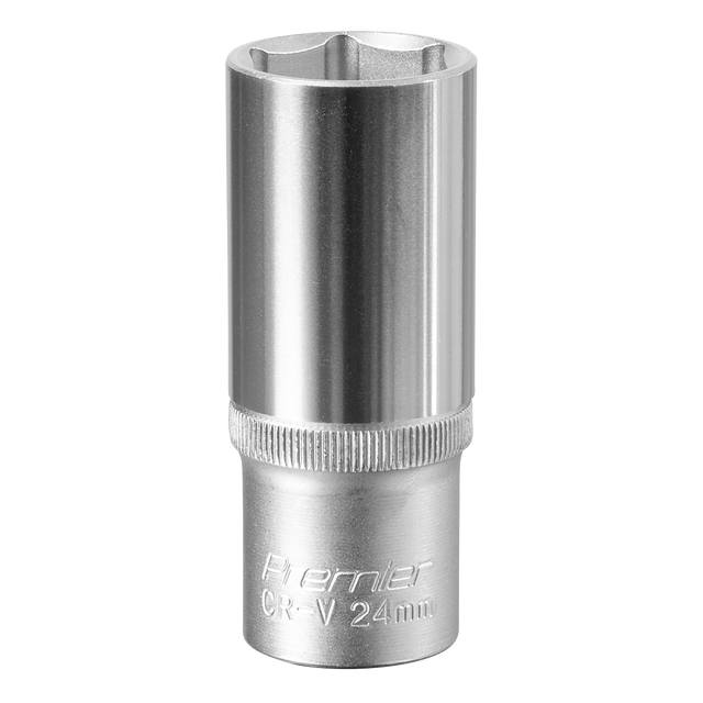 Sealey S1224D Premier Deep Socket 1/2"Sq Drive 24mm