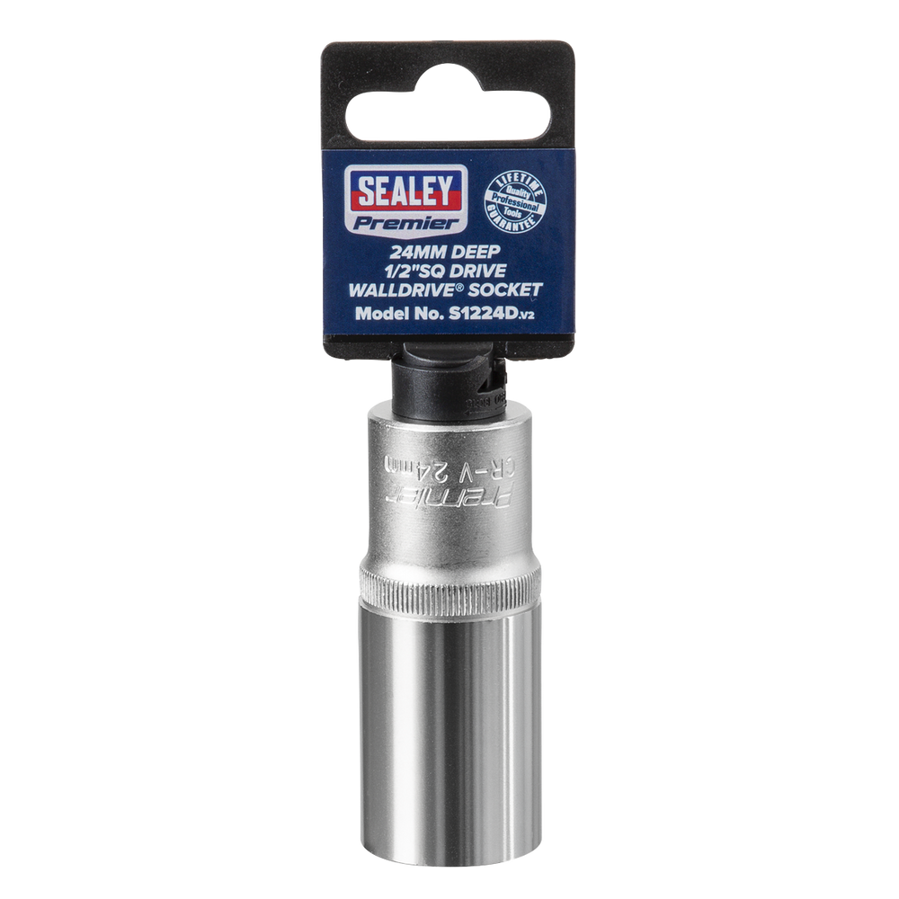 Sealey S1224D Premier Deep Socket 1/2"Sq Drive 24mm - additional view 2