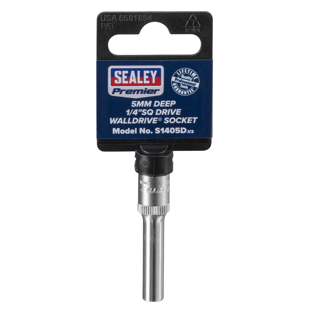 Sealey S1405D Premier Deep Socket 1/4"Sq Drive 5mm - additional view 6