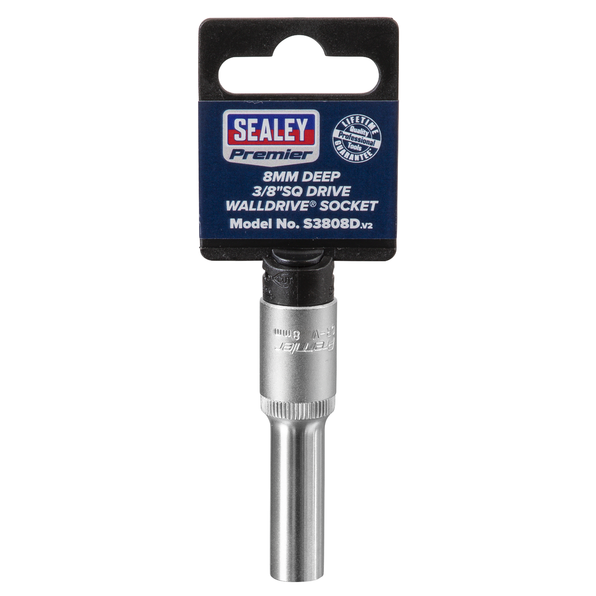 Sealey S3808D Premier Deep Socket 3/8"Sq Drive 8mm - additional view 9