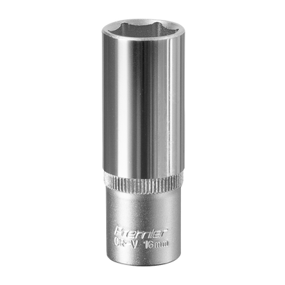 Sealey S3816D Premier Deep Socket 3/8"Sq Drive 16mm