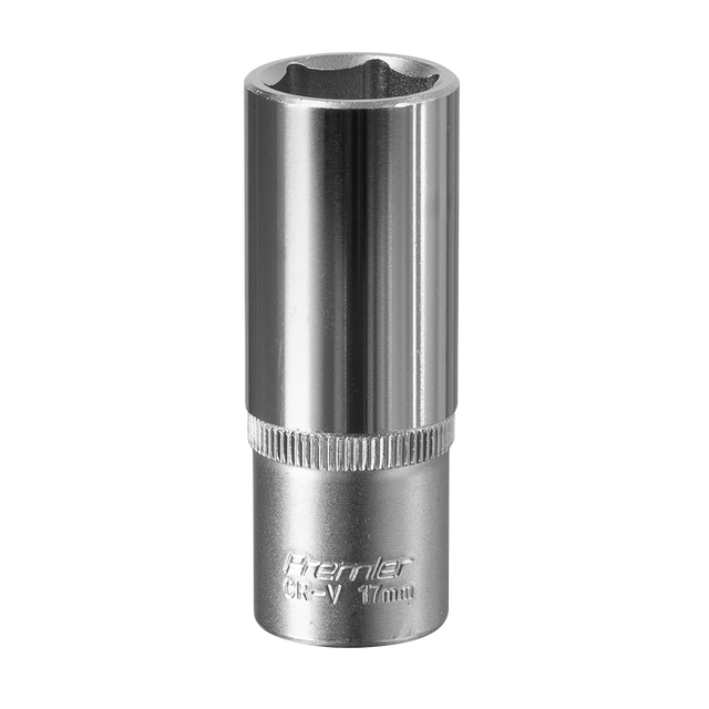 Sealey S3817D Premier Deep Socket 3/8"Sq Drive 17mm