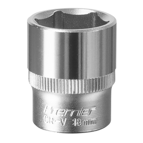 Sealey S3818 Premier Socket 3/8"Sq Drive 18mm