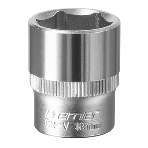 Sealey S3818 Premier Socket 3/8"Sq Drive 18mm