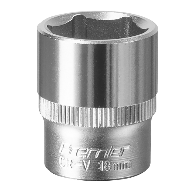 Sealey S3818 Premier Socket 3/8"Sq Drive 18mm
