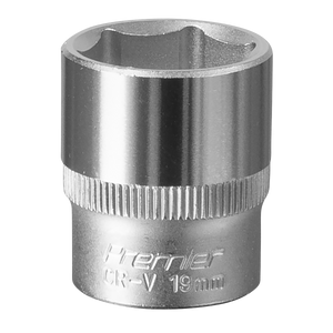 Sealey S3819 Premier Socket 3/8"Sq Drive 19mm