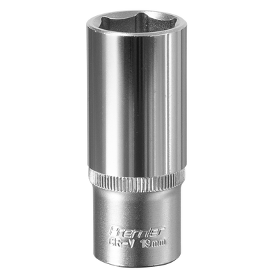 Sealey S3819D Premier Deep Socket 3/8"Sq Drive 19mm