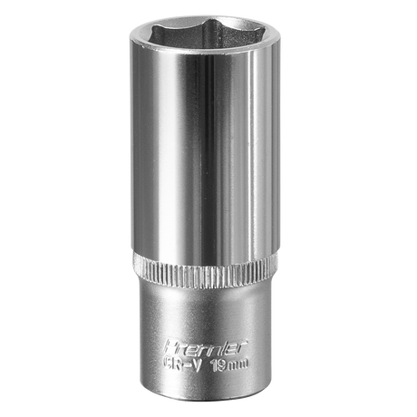 Sealey S3819D Premier Deep Socket 3/8"Sq Drive 19mm