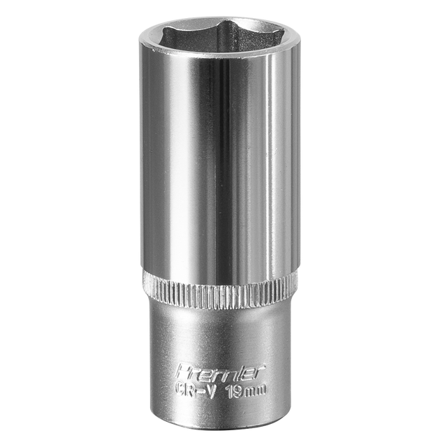 Sealey S3819D Premier Deep Socket 3/8"Sq Drive 19mm