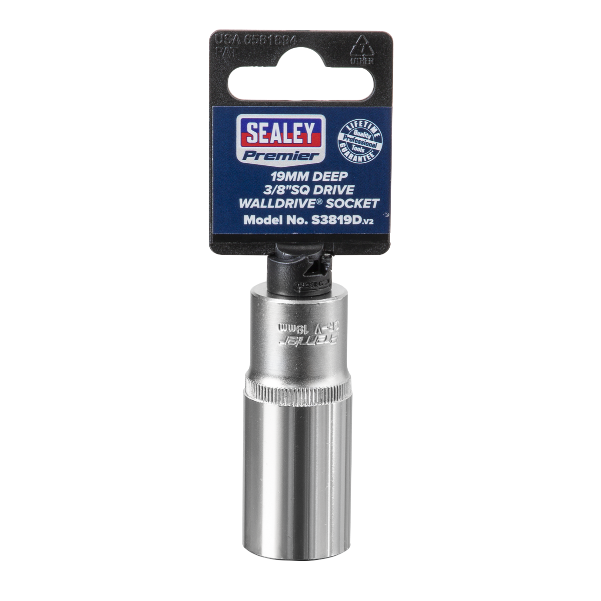 Sealey S3819D Premier Deep Socket 3/8"Sq Drive 19mm - additional view 5