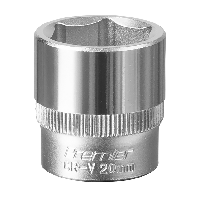 Sealey S3820 Premier Socket 3/8"Sq Drive 20mm