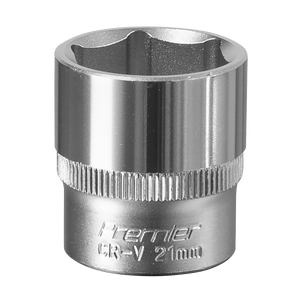 Sealey S3821 Premier Socket 3/8"Sq Drive 21mm