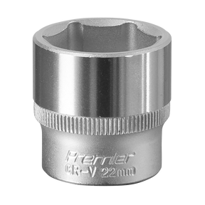 Sealey S3822 Premier Socket 3/8"Sq Drive 22mm