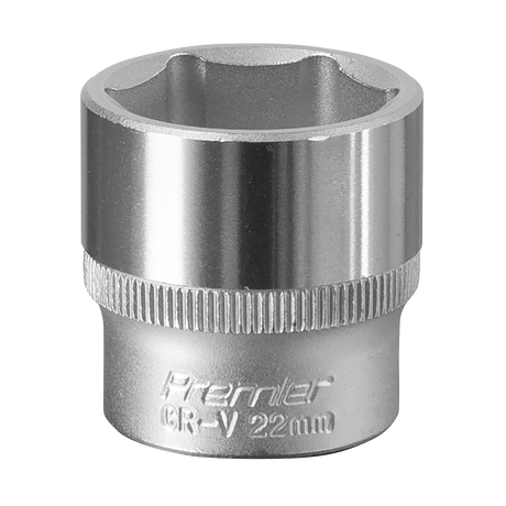 Sealey S3822 Premier Socket 3/8"Sq Drive 22mm