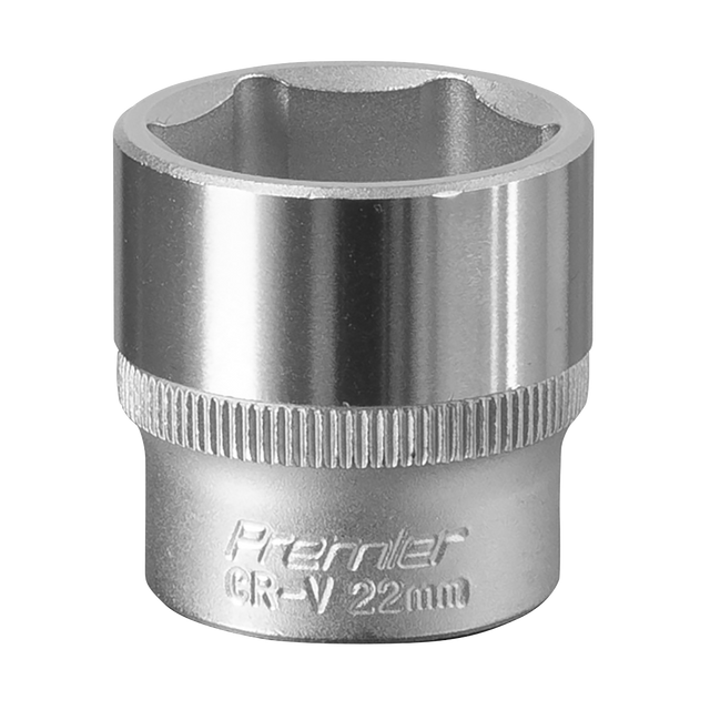 Sealey S3822 Premier Socket 3/8"Sq Drive 22mm