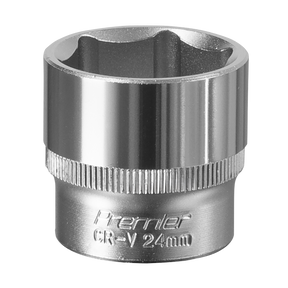 Sealey S3824 Premier Socket 3/8"Sq Drive 24mm