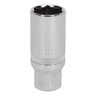 Sealey S38SP14 Premier Spark Plug Socket 3/8"Sq Drive 21mm