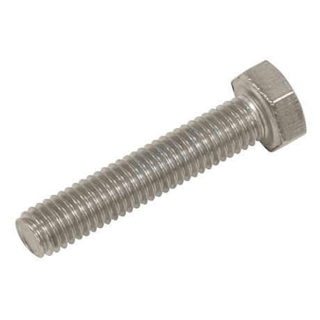 Sealey S525 Stainless Steel Hex Head Set Screw DIN 933 - M5 X 25 A2 - Pack of 50