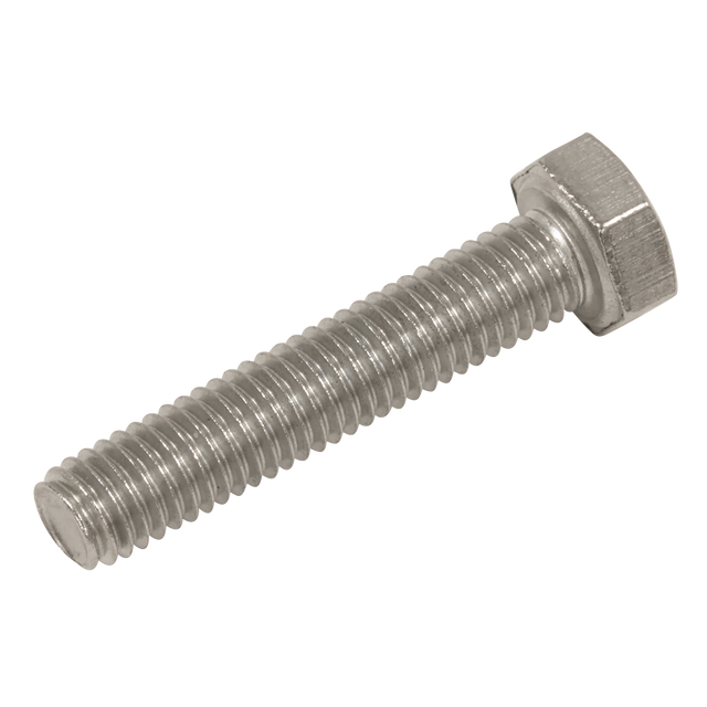 Sealey S525 Stainless Steel Hex Head Set Screw DIN 933 - M5 X 25 A2 - Pack of 50