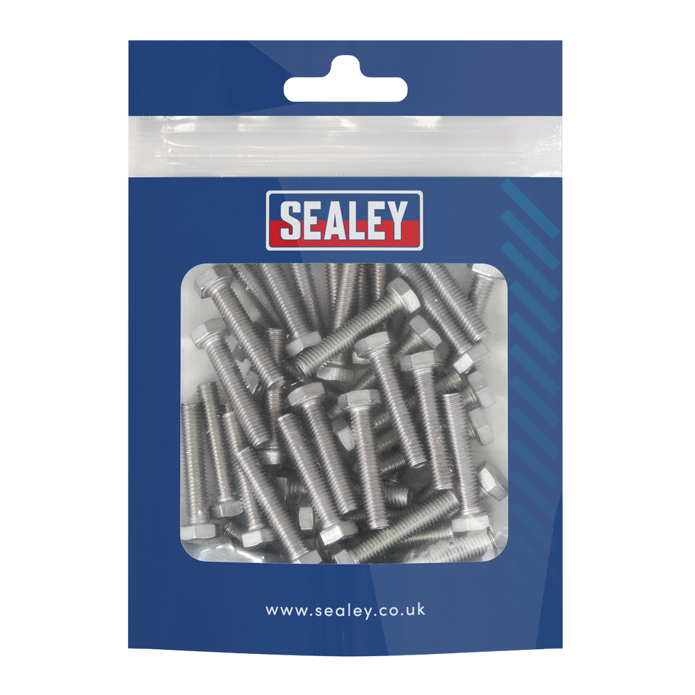 Sealey S525 Stainless Steel Hex Head Set Screw DIN 933 - M5 X 25 A2 - Pack of 50 - additional view 2