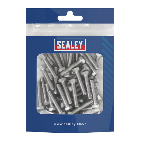 Sealey S525 Stainless Steel Hex Head Set Screw DIN 933 - M5 X 25 A2 - Pack of 50 - additional view 2