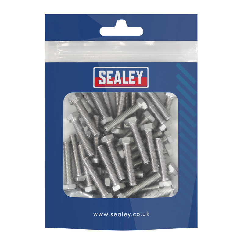 Sealey S525 Stainless Steel Hex Head Set Screw DIN 933 - M5 X 25 A2 - Pack of 50 - additional view 2