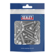 Sealey S625S Stainless Steel Set Screw M6 x 25mm 1mm Pitch, DIN 933 - Pack of 50