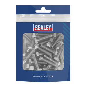 Sealey S625S Stainless Steel Set Screw M6 x 25mm 1mm Pitch, DIN 933 - Pack of 50