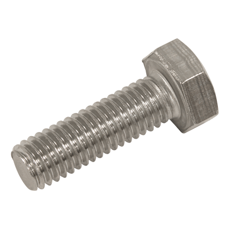 Sealey S825S Stainless Steel Hex Head Set Screw DIN 933 - M8 X 25 A2 - Pack of 50