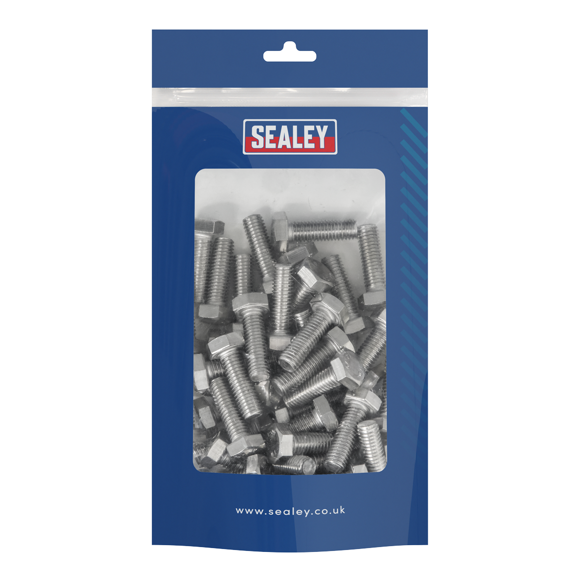 Sealey S825S Stainless Steel Hex Head Set Screw DIN 933 - M8 X 25 A2 - Pack of 50 - additional view 3