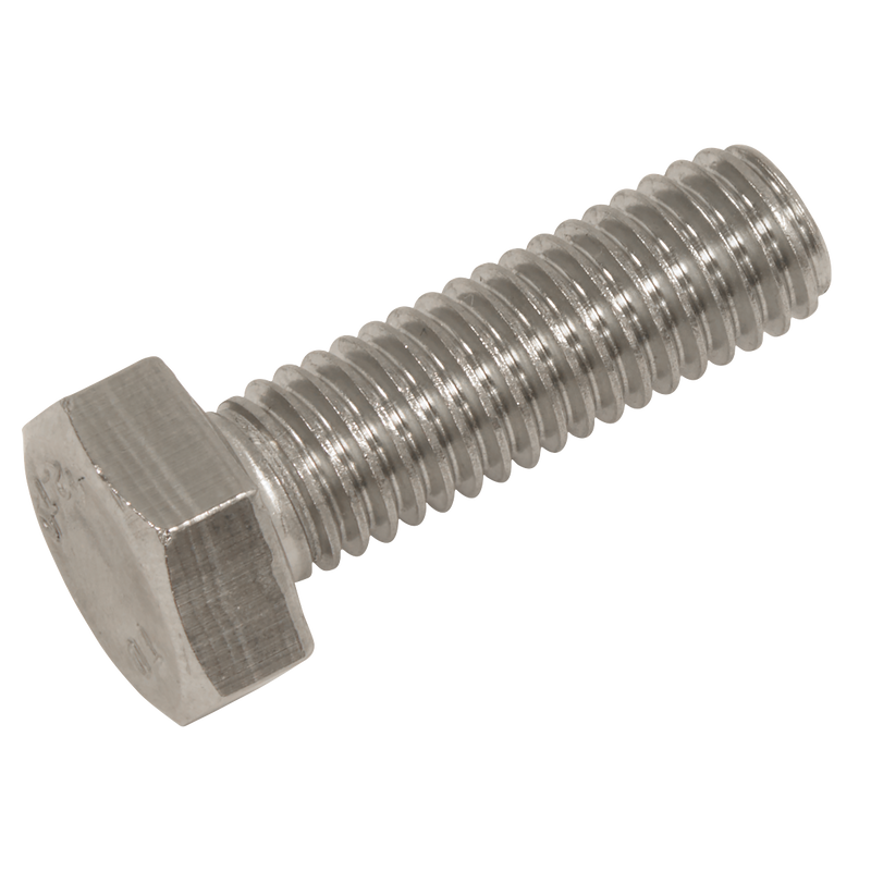 Sealey S825S Stainless Steel Hex Head Set Screw DIN 933 - M8 X 25 A2 - Pack of 50 - additional view 4