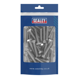 Sealey S840S Stainless Steel Set Screw M8 x 1.25 Pitch, DIN 933 - Pack of 50
