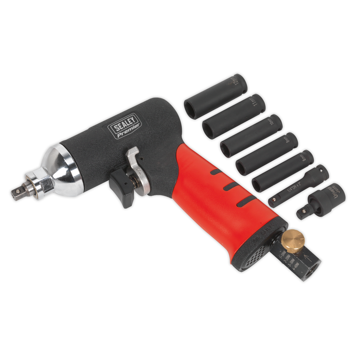 Sealey SA141 Premier Air Impact Wrench Diesel Glow Plug Kit 1/4"Sq Drive - additional view 3