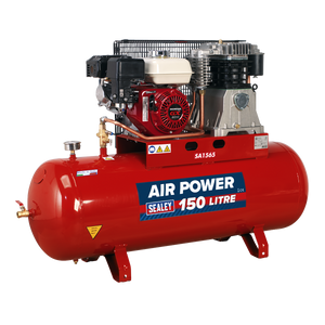 Sealey SA1565 150L Belt Drive Air Compressor with Petrol Engine 6.5hp - additional view 2