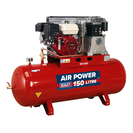 Sealey SA1565 150L Belt Drive Air Compressor with Petrol Engine 6.5hp - additional view 2