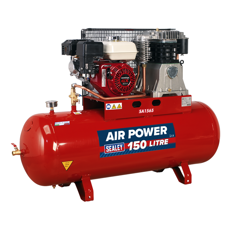 Sealey SA1565 150L Belt Drive Air Compressor with Petrol Engine 6.5hp - additional view 2