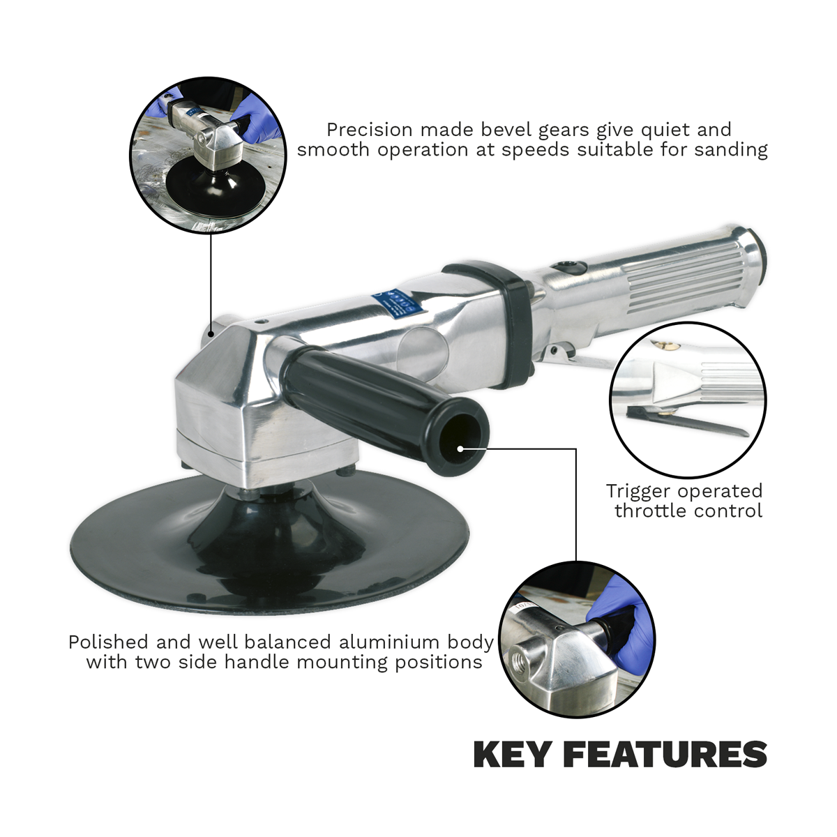 Sealey SA18/S Air Sander 180mm 4500rpm - additional view 3
