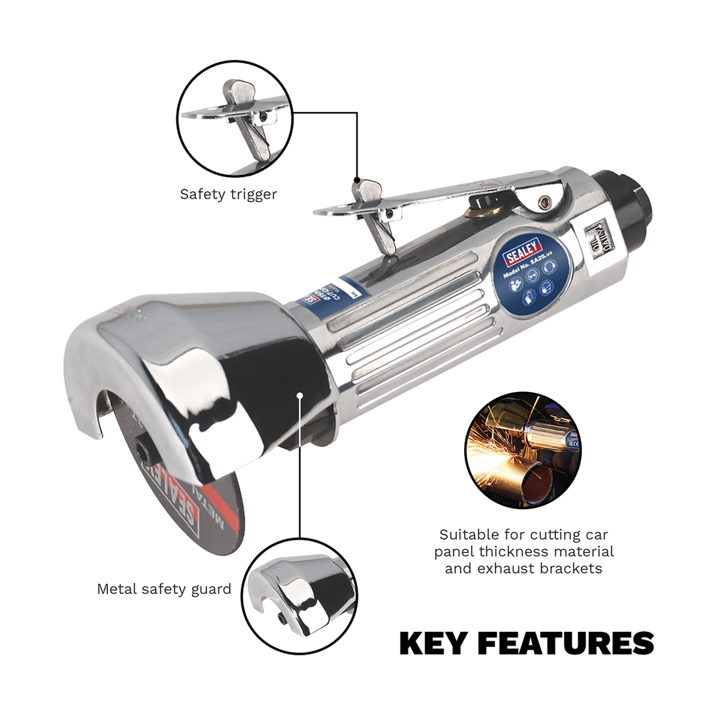 Sealey SA25 Air Cut-Off Tool 75mm - additional view 5