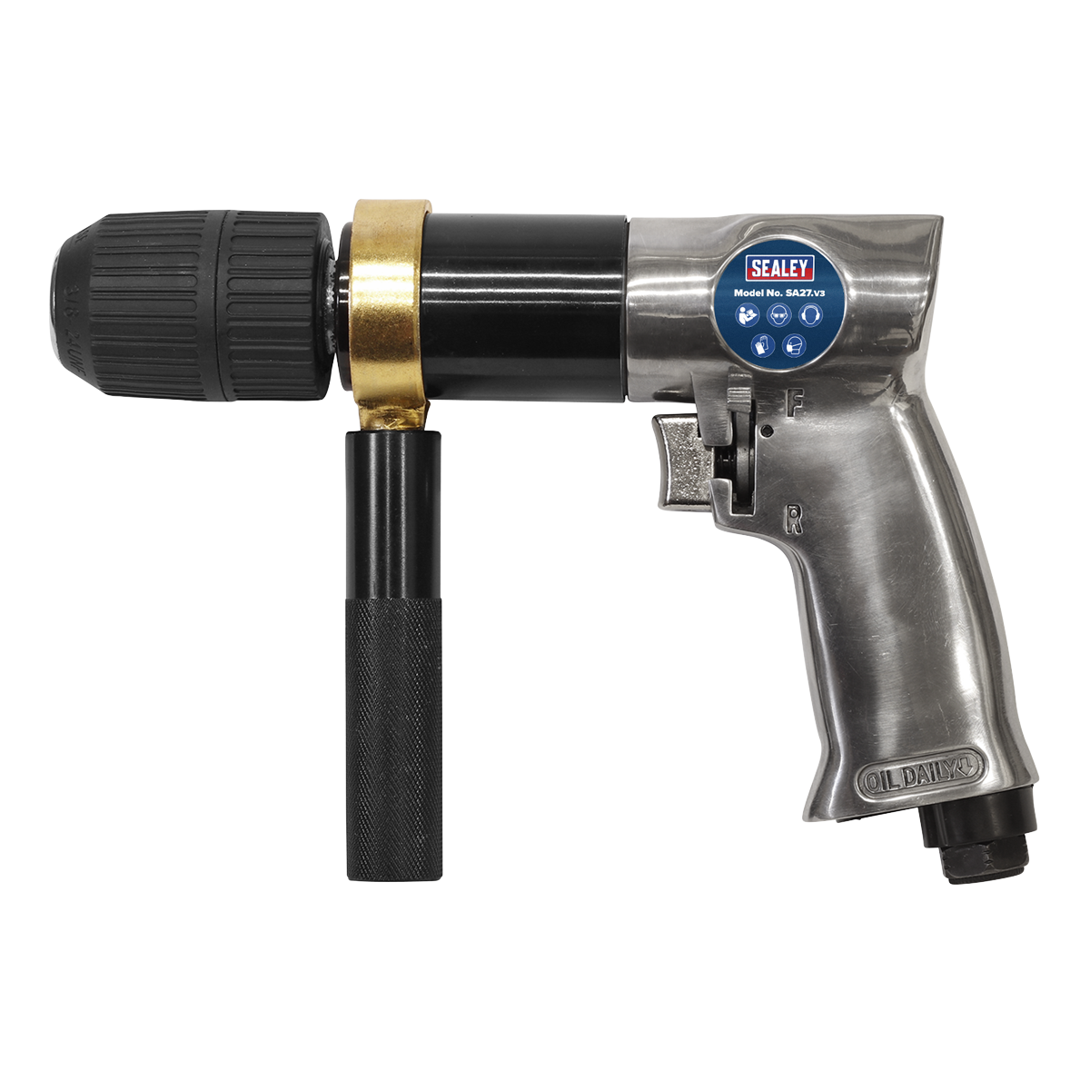 Sealey SA27 Reversible Air Drill 13mm with Keyless Chuck - additional view 3