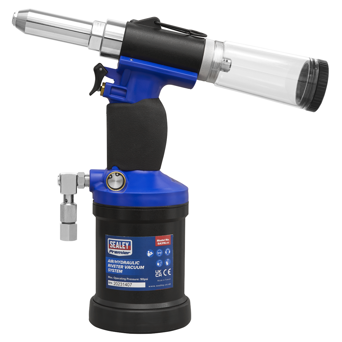 Sealey SA316 Air/Hydraulic Riveter Vacuum System - additional view 8