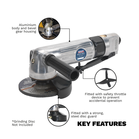 Sealey SA44 Air Angle Grinder 100mm - additional view 2