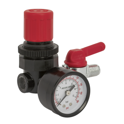 Sealey SA5/RG/14 Air Regulator 1/4"BSP Female to 1/4"BSP Male