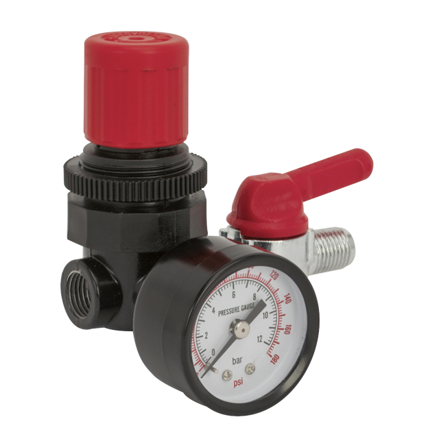 Sealey SA5/RG/14 Air Regulator 1/4"BSP Female to 1/4"BSP Male